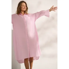 Moshi Moshi Mind - Floret shirtdress Chambray - Light Pink