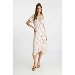 Neo Noir - Kjole Magga Dot Dress - Red