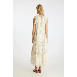 Neo Noir - Kjole Messina flower field Dress - Off white