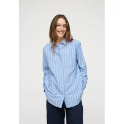 Moshi Moshi Mind - Skjorte - Gaia Shirt Stripe - Heaven Blue