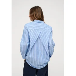 Moshi Moshi Mind - Skjorte - Gaia Shirt Stripe - Heaven Blue