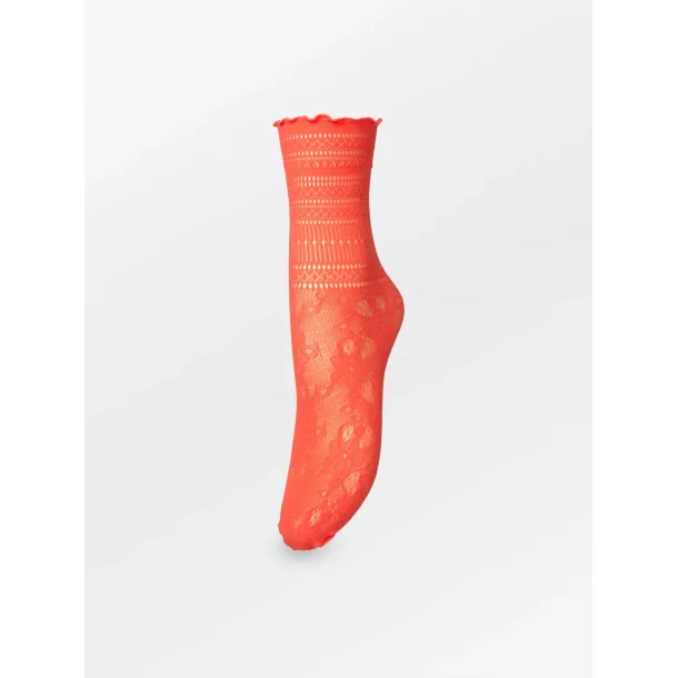 Becks�ndergaard - Str�mper - Bloom Lace - Grenadine Red