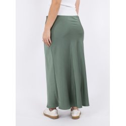 Neo Noir - Nederdel Vicky Heavy Sateen Skirt - Forrest green