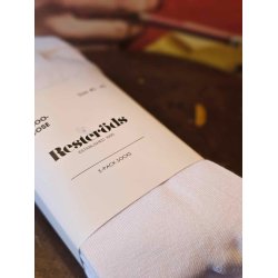 Resterds - Bambus Sokker - 5 pk -Hvid 40-45