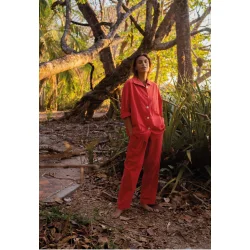 Moshi Moshi Mind - Bukser Lower Pants Crepe - Cranberry