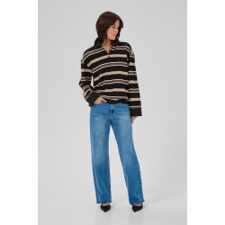 My Essential Wardrobe - Bluse -Salina Polo Blouse - Black Brown