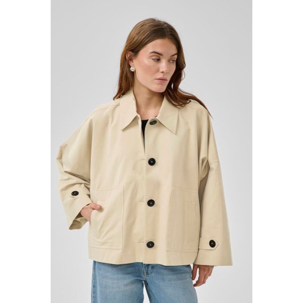 My Essential Wardrobe - Jakke Lyon Short Jacket - Brown Rice