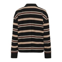 My Essential Wardrobe - Bluse -Salina Polo Blouse - Black Brown