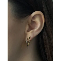 Pico Copenhagen - Amelia Crystal Huggies - Dark Rose