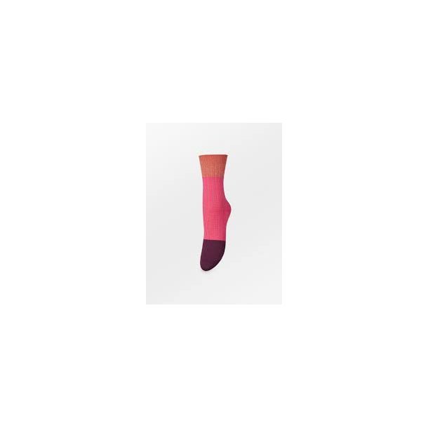 Becks�ndergaard - Str�mper - Colourblock Bam Sock - Carmine Pink