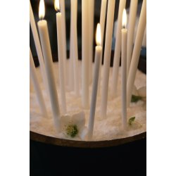 Kunstindustrien - Italienske Kirkelys 0,9cm - Hvid