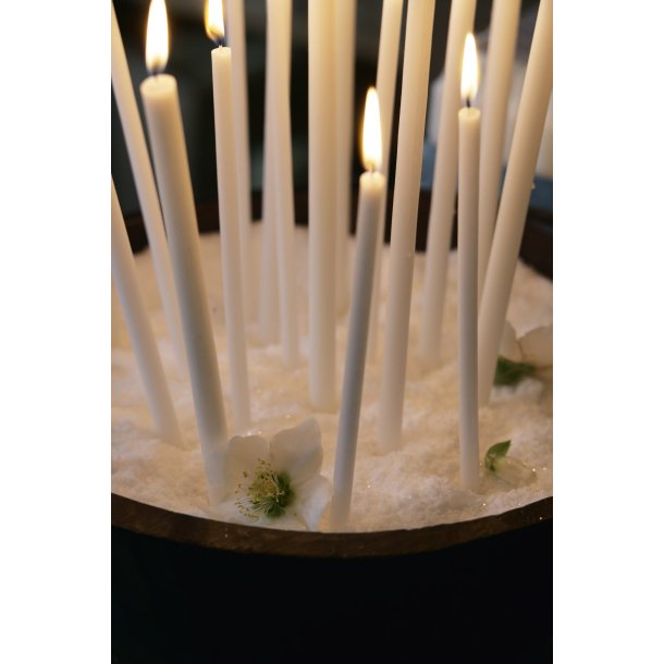 Kunstindustrien - Italienske Kirkelys 0,9cm - Hvid