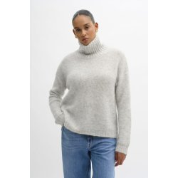 My Essential Wardrobe - The Knit Rollneck - Light Grey Melange