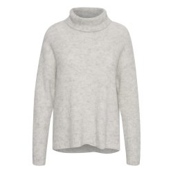 My Essential Wardrobe - The Knit Rollneck - Light Grey Melange