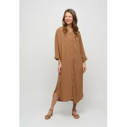 Moshi Moshi Mind - Laurella shirtdress Crepe - Camel