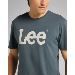 Lee - T-shirt Wobbly Logo Tee - Dark Slate