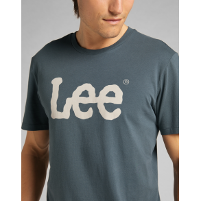 Lee - T-shirt Wobbly Logo Tee - Dark Slate
