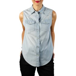 Lee - Sleeveless Shirt - Sterling Blue