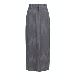 Neo Noir - Nederdel - Leland Pinstripe Skirt - Grey Melange