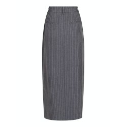 Neo Noir - Nederdel - Leland Pinstripe Skirt - Grey Melange