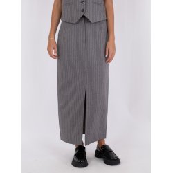 Neo Noir - Nederdel - Leland Pinstripe Skirt - Grey Melange