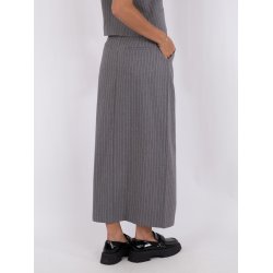 Neo Noir - Nederdel - Leland Pinstripe Skirt - Grey Melange