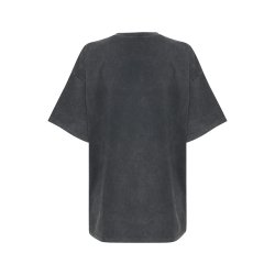 My Essential Wardrobe - Lisa Front Print Tee - Dark Grey Random Wash