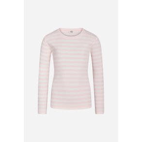 Mads Nrgaard - Bluse 2x2 Cotton Stripe Tuba - Blushing Bride/Cloud Dancer