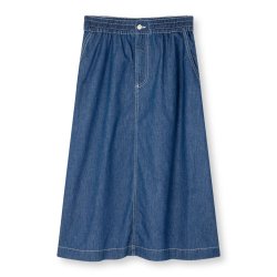 Mads Nrgaard - Nederdel Air Denim Luni Skirt - Mid Blue Denim