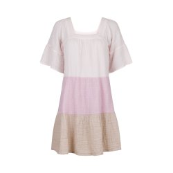Neo Noir - Kjole - Mallory Gauze Block Dress, Rose