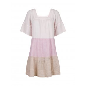 Neo Noir - Kjole - Mallory Gauze Block Dress, Rose