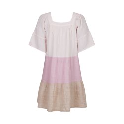 Neo Noir - Kjole - Mallory Gauze Block Dress, Rose