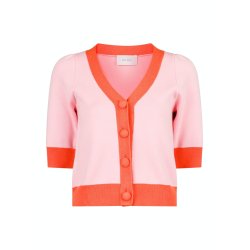 Neo Noir - Cardigan - Marsia Blok Knit Cardigan Pink