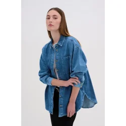 My Essential Wardrobe - Skjorte Malo Shirt MW  - Medium Blue Vintage Wash