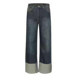 My Essential Wardrobe - Jeans DalviMW High Wide - Dark Blue Dirty Wash