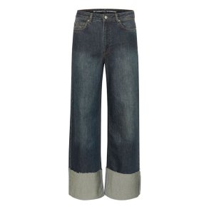 My Essential Wardrobe - Jeans DalviMW High Wide - Dark Blue Dirty Wash