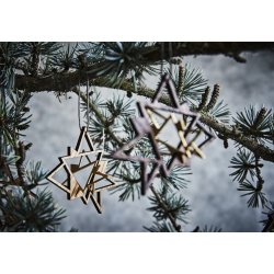 The Oak Men -  Mini Twinkle stjerne i eg og messing