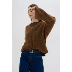 My Essential Wardrobe - Rianna Knit Pullover - Foxy Brown Melange
