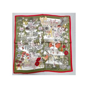 Pliss� Copenhagen - Silket�rkl�de Flonis Scarf - Army Green