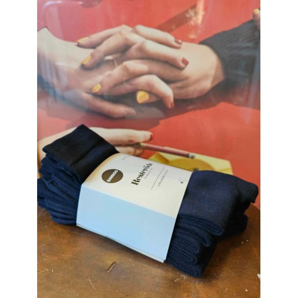 Resterds - Bambus Sokker - 5 pk -Navy 40-45