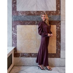 Neo Noir - Nederdel Vicky Heavy Sateen Skirt - Burgundy