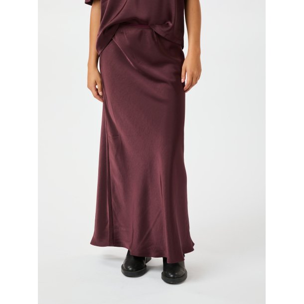 Neo Noir - Nederdel Vicky Heavy Sateen Skirt - Burgundy