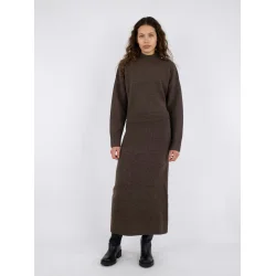 Neo Noir - Nederdel Ashanti Knit - Brown Melange
