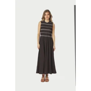 Neo Noir - Atika Deco Smock Dress - Dark Brown