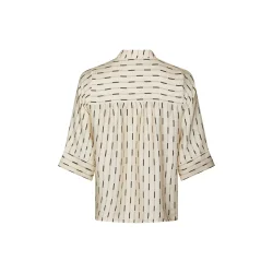 Neo Noir - Camile Print Blouse - Creme