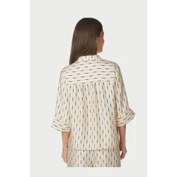 Neo Noir - Camile Print Blouse - Creme