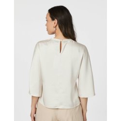 Neo Noir - Bluse - Liora Heavy Sateen Blouse - Pearl
