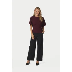 Neo Noir - Miriel Drape Blouse - Plum
