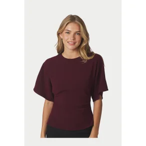 Neo Noir - Miriel Drape Blouse - Plum