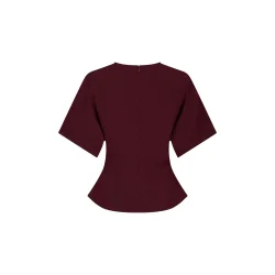 Neo Noir - Miriel Drape Blouse - Plum
